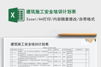 2025年建筑施工安全培训计划表