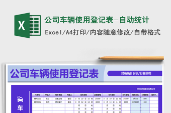 2025年公司车辆使用登记表-自动统计