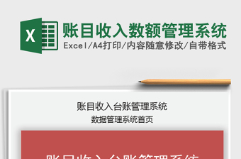 2025年账目收入数额管理系统