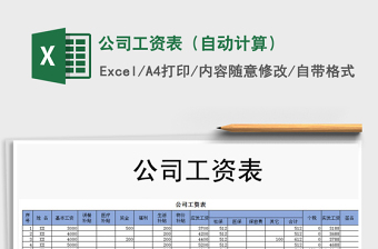 2025年公司工资表（自动计算）