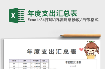 2025年年度支出汇总表