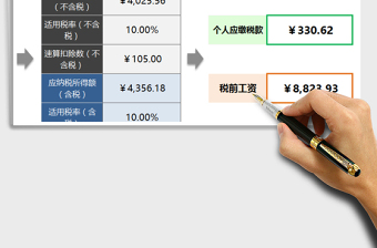 2024年工资个税计算器（不含税工资，根据税后推算税前）免费下载