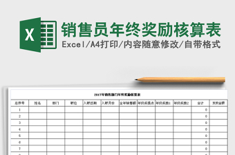 2025年销售员年终奖励核算表