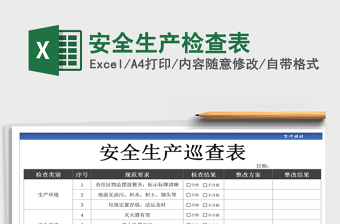 2024年安全生产检查表免费下载