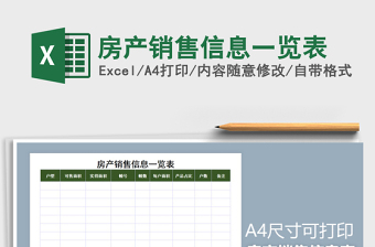 2025年房产销售信息一览表