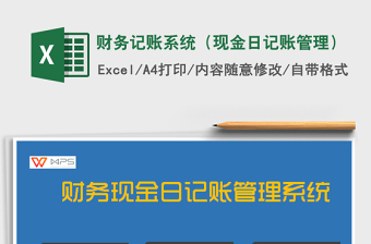 2025年财务记账系统（现金日记账管理）