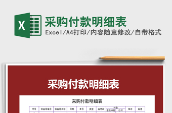 2025年采购付款明细表