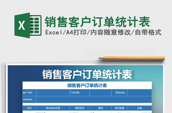 2025年销售客户订单统计表
