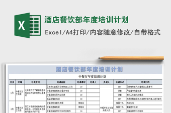 2025年酒店餐饮部年度培训计划