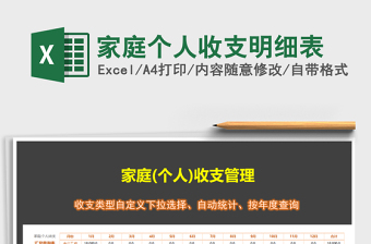 2025年家庭个人收支明细表