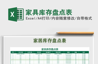 2025家具库存excel表格模板大全