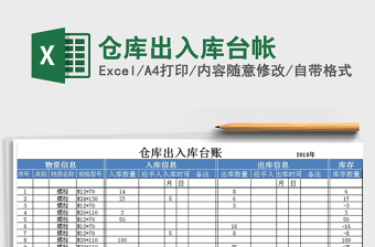 2025出入库excel表格操作大全