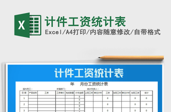 2025年计件工资统计表