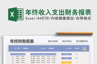 年终收入支出财务报表