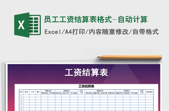 2025年员工工资结算表格式-自动计算