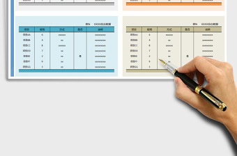 2025年表格样式（竖列不同类区分）