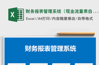 2024年财务报表管理系统（现金流量表自动生成)免费下载