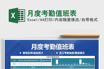 2025年月度考勤值班表