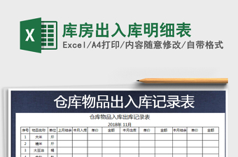 2025库房出入excel表格制作大全