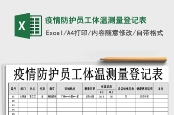 2024年疫情防护员工体温测量登记表免费下载