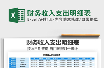 2025财务明细大全excel表格模板