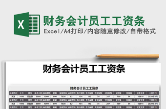 2025年财务会计员工工资条