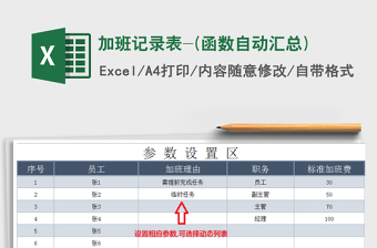 2025年加班记录表-(函数自动汇总)