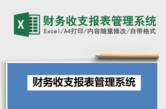 2025年财务收支报表管理系统