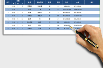 采购清单(自动计算，可查询，分类联动，分类可自定义)