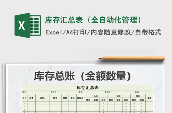 2025年库存汇总表（全自动化管理）