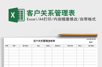 2025年客户关系管理表