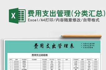 2025年费用支出管理(分类汇总)