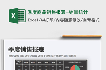 2025年季度商品销售报表-销量统计