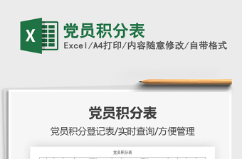 2024年党员积分表