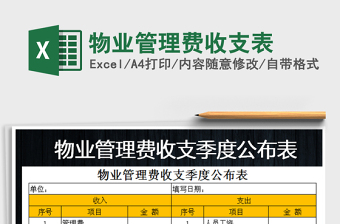 2025物业收费管理excel表格大全