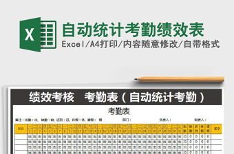 2025年自动统计考勤绩效表