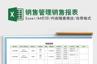 2025年销售管理销售报表