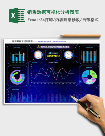 2024年销售数据可视化分析图表免费下载