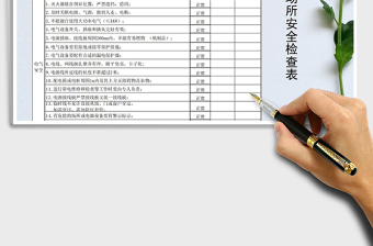 2024年办公场所安全检查表免费下载