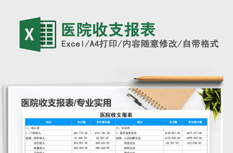 2025年医院收支报表