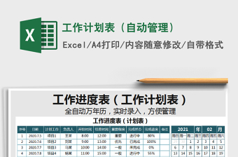 2025年工作计划表（自动管理）