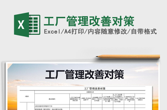 2025制造工厂管理excel表格大全