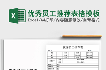 2025年优秀员工推荐表格模板