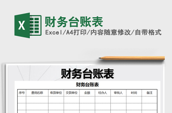 2025财务台账excel表格大全