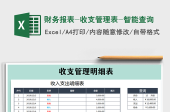 2025年财务报表-收支管理表-智能查询