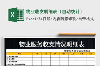 2025年物业收支明细表（自动统计）