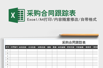 2025年采购合同跟踪表