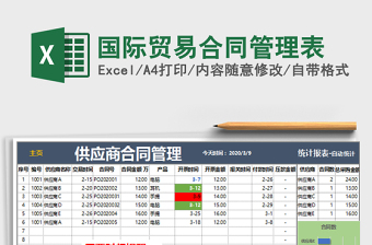 2025年国际贸易合同管理表