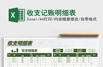 2025年收支记账明细表