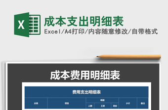 成本支出明细表
